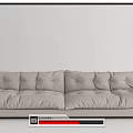 Modern Light Gray Sofa Set with Black Frame and Plush Cushions Contemporary Living Room Furniture