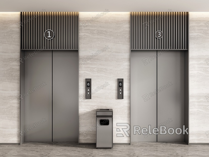 Elevator Hall Elevator Door Elevator Elevator Button Lobby Elevator Hotel Elevator model