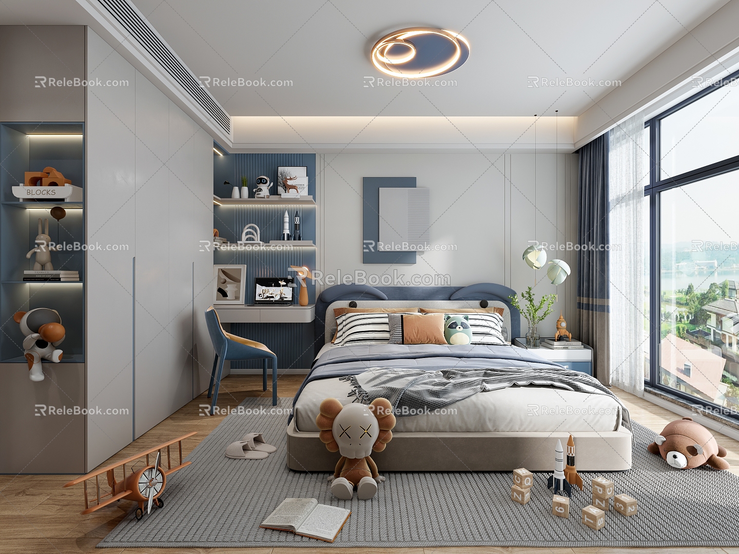 Modern Children's Room Children's Room Boys Room 3d model