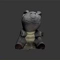 Gray Hippo Shaped Plush Stuffed Furniture Stool For Kids Bedroom Decor
