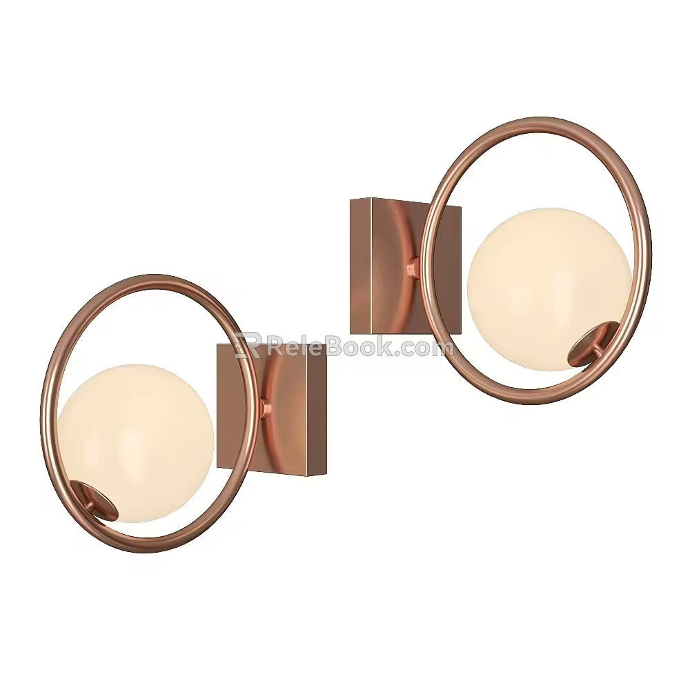 loop metal ball squash lamp 18w 3d model