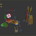 Ancient weapons Cold weapons Shields Medieval articles Medieval weapons Swords Saxe 3d model