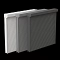 Industrial Roller Shutter Design With Metal Slats And Panel Structure 3d model