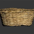 Handwoven Straw Basket Oval Shaped with Woven Rim for Home Storage Natural Material