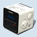 SONY Digital Clock Radio With FM AM Frequency And Digital 3d model