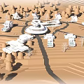 modern architecture handmade architectural sand table 3d model