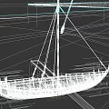Classic Wooden Boat With Mast Ropes And Traditional Wooden Structure Design