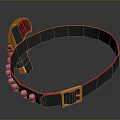 Red and Black Tactical Weapon Belt With Metal Buckle And Ammunition Pouches