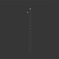 Tall Steel Lattice Tower Structure With Antenna And Industrial Communication Equipment
