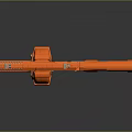 Orange Toy Weapon Gun With Magazine Barrel And Sight Design Features