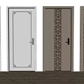 Stylish Swing Doors Featuring Various Decorative Patterns And Different Color Finishes In Modern Interior 3d model