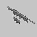 Pistols and submachine guns 3d model