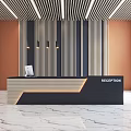 Light Luxury Reception Desk Front Desk 3d model