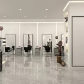 Modern Hair Beauty Salon Interior With Styling Chairs Mirrors And Elegant Lighting Design