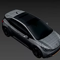 Sleek Modern Hatchback Car With Gray Body Black Roof And Sporty Alloy Wheels