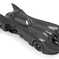 Black Futuristic Bat Inspired Car With Streamlined Body And Wing Structures 3d model