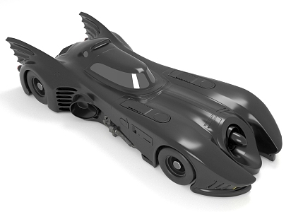 Sci-fi car Batmobile concept sports car 3d model