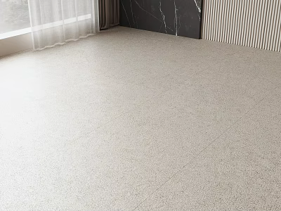 Light Beige Textured Floor Tiles In Modern Interior With Natural Light 3d model