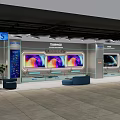 Philips Mall Counter With Modern Design Large Display Screens Sofa And Plants