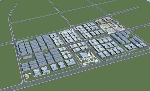 Modern Factory Professional Market 3d model