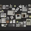 Creative Inspiration Board With Various Photos Notes And Design Papers