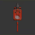Red Manual Squeezer Tool with Transparent Bottle and Metal Stand
