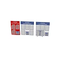 Elegant Decorative Ornament Combination Featuring White Red Display Cabinets And Open Doors
