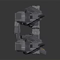 Advanced Futuristic Mechanical Weapon Design With Multiple Barrels And Metal Structure