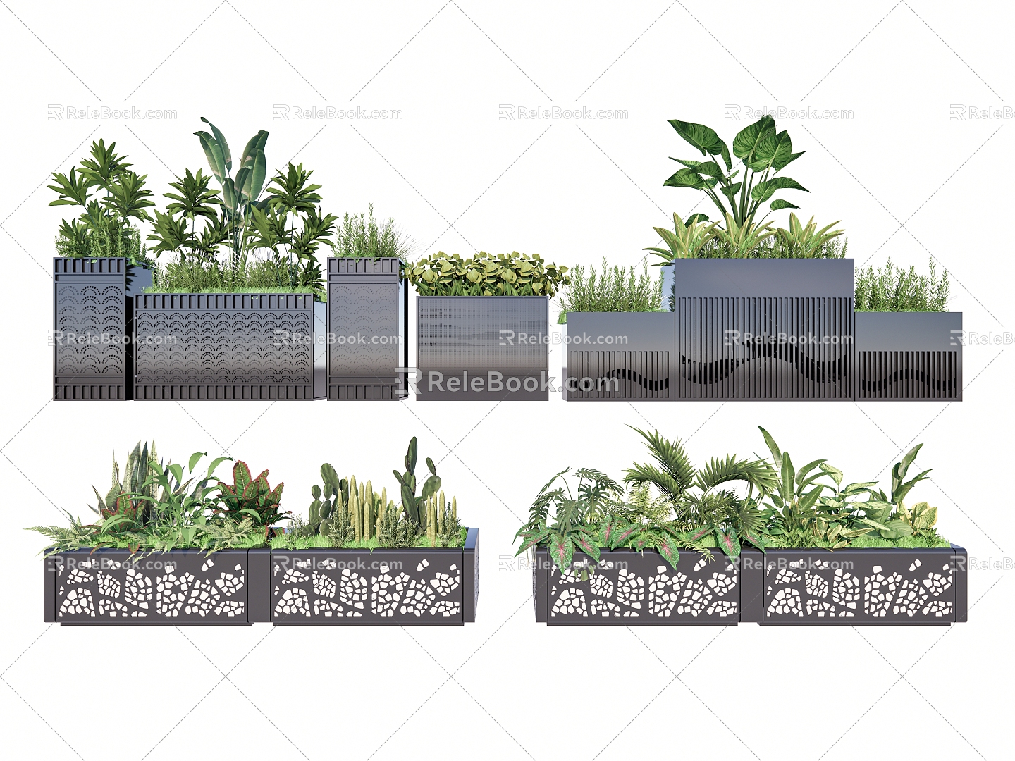 Plant Combination Flower Box Mobile Flower Box Plant Flower Box model