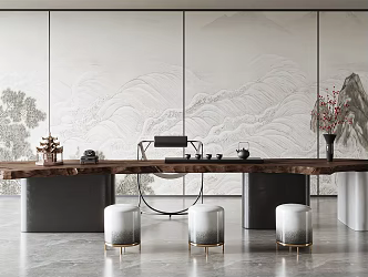 New Chinese Tea Room 3d model