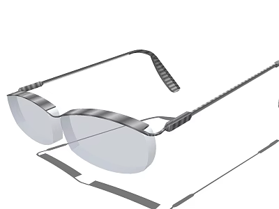 Stylish Jewelry Inspired Metal Frame Eyewear With Clear Lenses Design 3d model