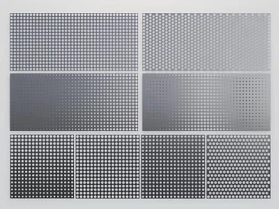 Decorative Wall Panels With Various Perforated Patterns And Modern Design Styles 3d model