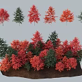 Vibrant Arbor Trees With Red And Green Foliage For Lush Landscape Design