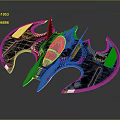 Futuristic Batmobile Featuring Sleek Bat Wing Design And Streamlined Black Body