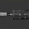Industrial Electric Motor Featuring Metal Casing Rotating Shaft And Connector