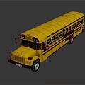 Modern School Bus School Bus Van Box Car 3d model