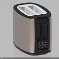 Two Slice Stainless Steel Toaster With Black Accents And Modern Control Panel