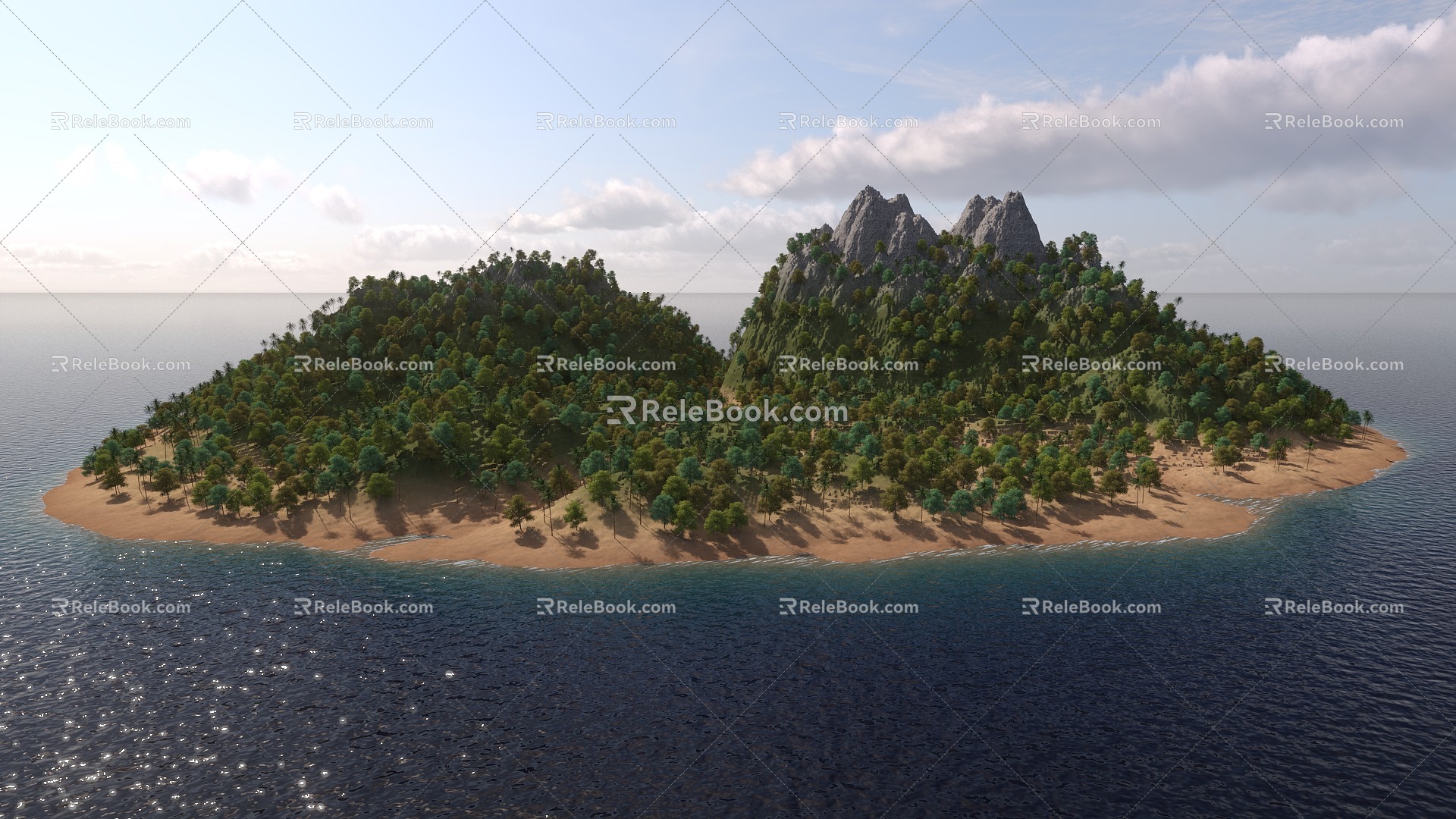 Island Island Scenery 3d model