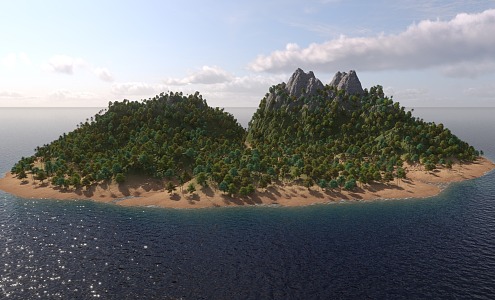 Island Scenery 3d model