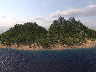 Island Scenery 3d model