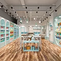 Modern Maternal and Baby Store Nursery Store Children's Store Maternal and Infant Products Cashier Display Cabinet Shelf Counter 3d model