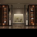 Elegant Hotel Lobby Interior Design With Hanging Chandelier Sofa Seating And Marble Floor