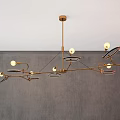 Modern chandelier metal chandelier combination 3d model