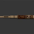 Vintage Commercial Telescope With Wooden Body And Brass Binocular Design