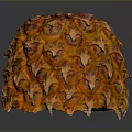Fresh Ripe Pineapple With Vibrant Orange Textured Skin On Dark Background