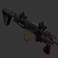 Tactical Modern Assault Rifle With Rail System Scope And Black Tan Ergonomic Grip