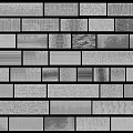 Various Gray Brick Textures With Different Patterns In Grid Arrangement 3d model