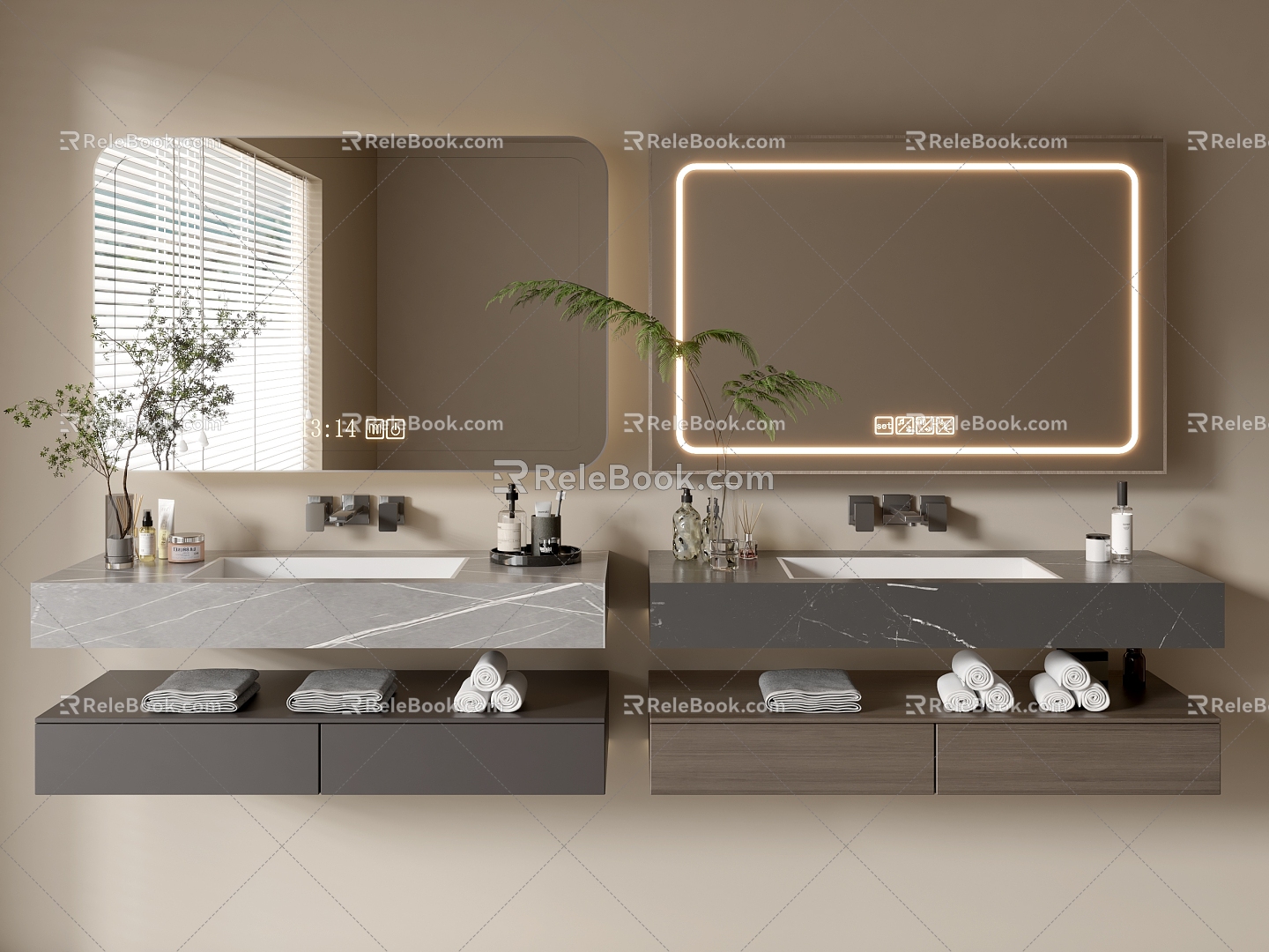 Modern Bathroom Cabinet Bathroom Basin Bathroom Ornaments 3d model