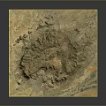 Natural Canyon Landscape With Brown Green Orange Terrain Texture