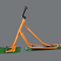 Orange Frame Fitness Machine With Green Pedals And Black Handle For Training